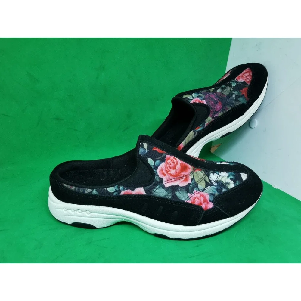 Easy Spirit Women's Rose Flower Slip On Settime TravelTime Mule Clogs Size 6 M